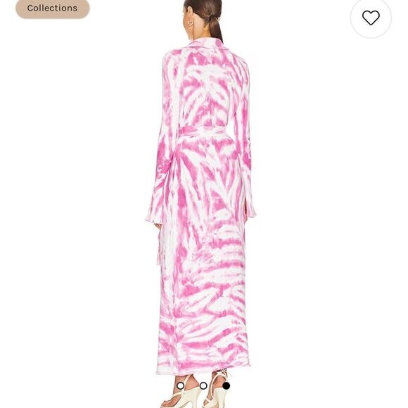 Ser.O.Ya Gloria Cardigan Dress in White Pink Swirl TieDye Revolve Small - Picture 5 of 16